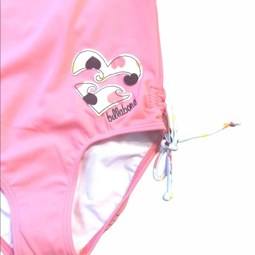 NWT Girls One Piece Billabong Swimsuit Pink 10